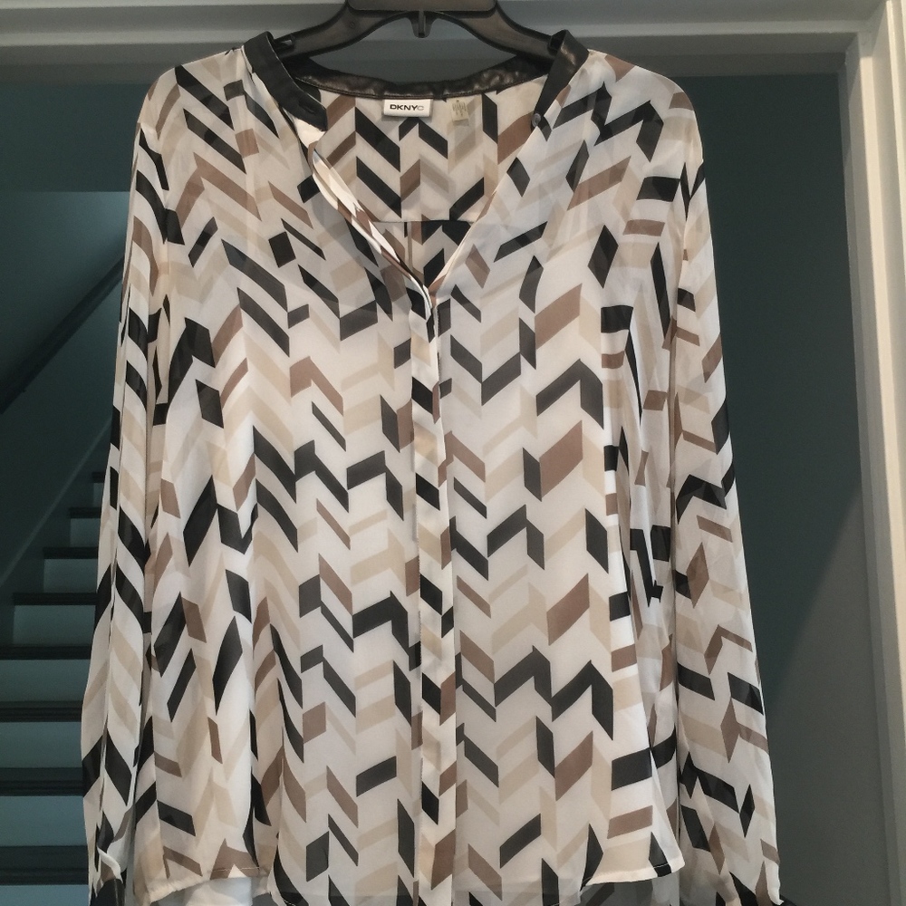 DKNYC Button Up Blouse